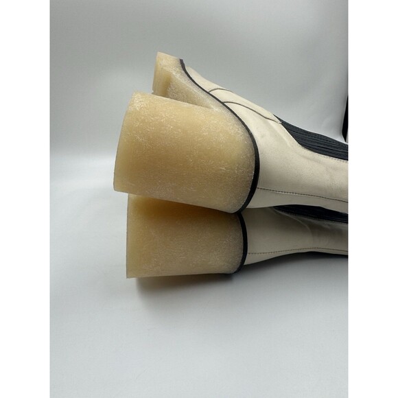 Free People James Chelsea Chunky Heel Boot White Cream Womens Us 9 /EU Size 39.5 - Picture 9 of 16